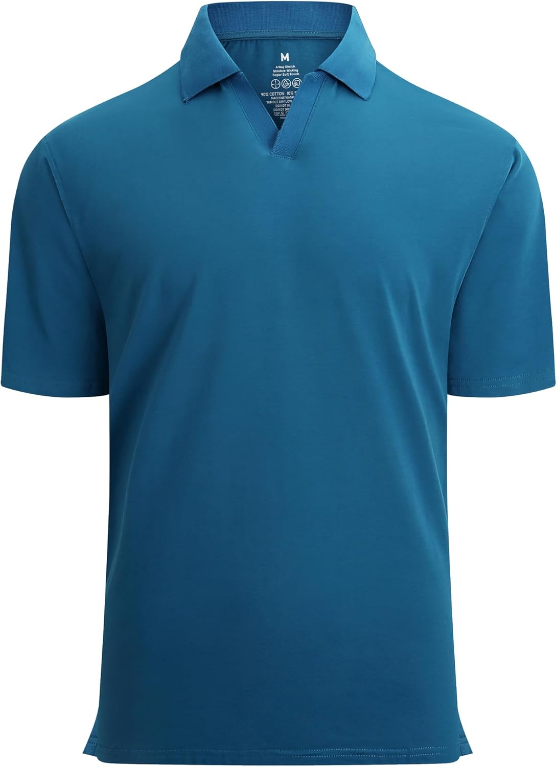 Alex Vando Mens Cotton Polo Shirts V-Neck Short Sleeve Casual Shirts for Men