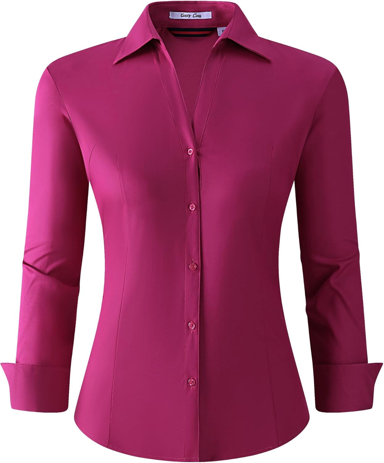 Alex Vando Womens Button Down Shirt Wrinkle Free Casual Long Sleeve Work Blouse Tops