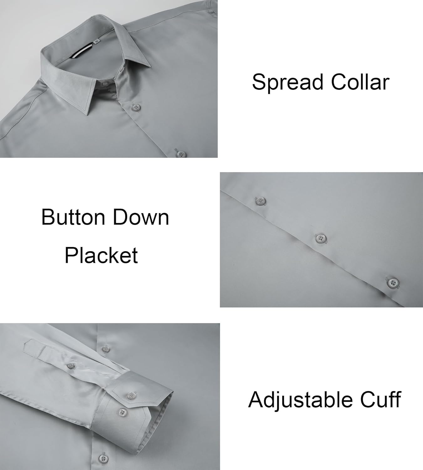 Alex Vando Mens Luxury Satin Dress Shirt Long Sleeve Silk Shiny Sateen Party Shirt