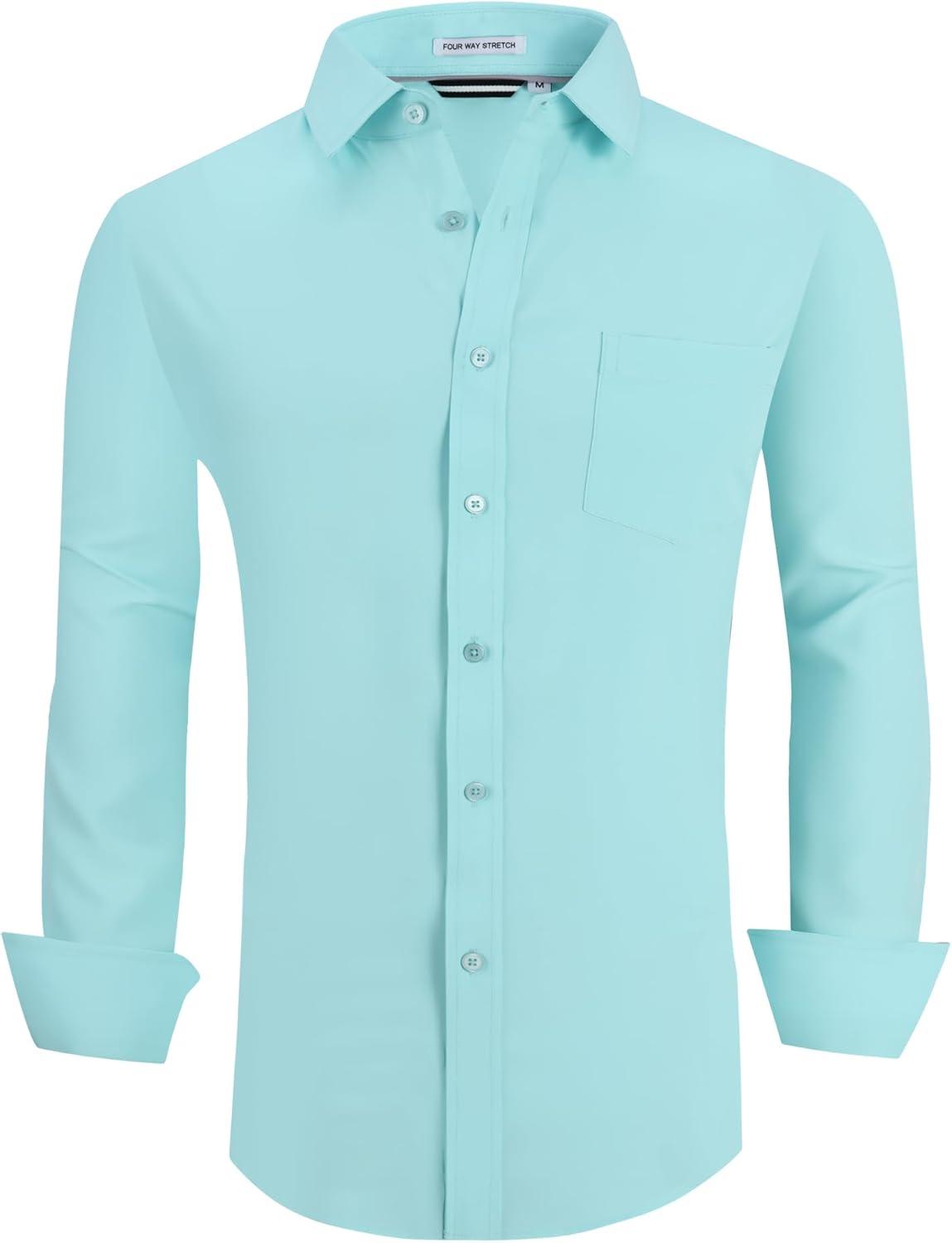 Alex Vando Mens Dress Shirts Regular Fit Long Sleeve Stretch Business Dress Shirts for Men