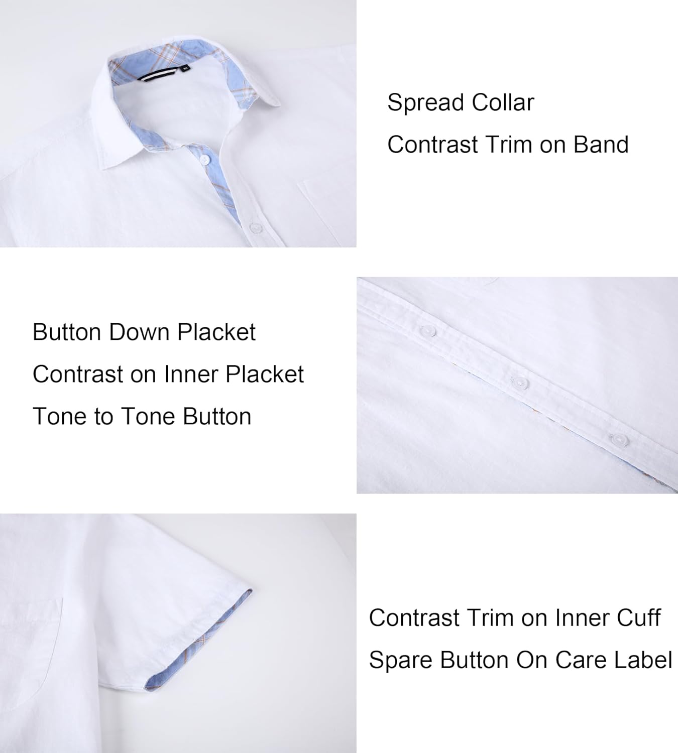 Alex Vando Mens Dress Shirts 4-Way Stretch Wrinkle Free Regular Fit Short Sleeve Men Button Down Shirt
