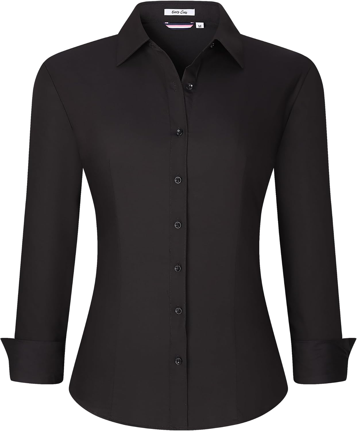 Alex Vando Womens Button Down Shirt Wrinkle Free Casual Long Sleeve Work Blouse Tops