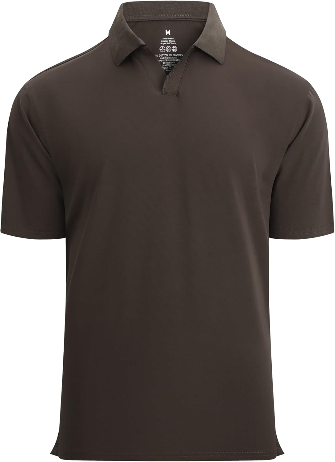 Alex Vando Mens Cotton Polo Shirts V-Neck Short Sleeve Casual Shirts for Men