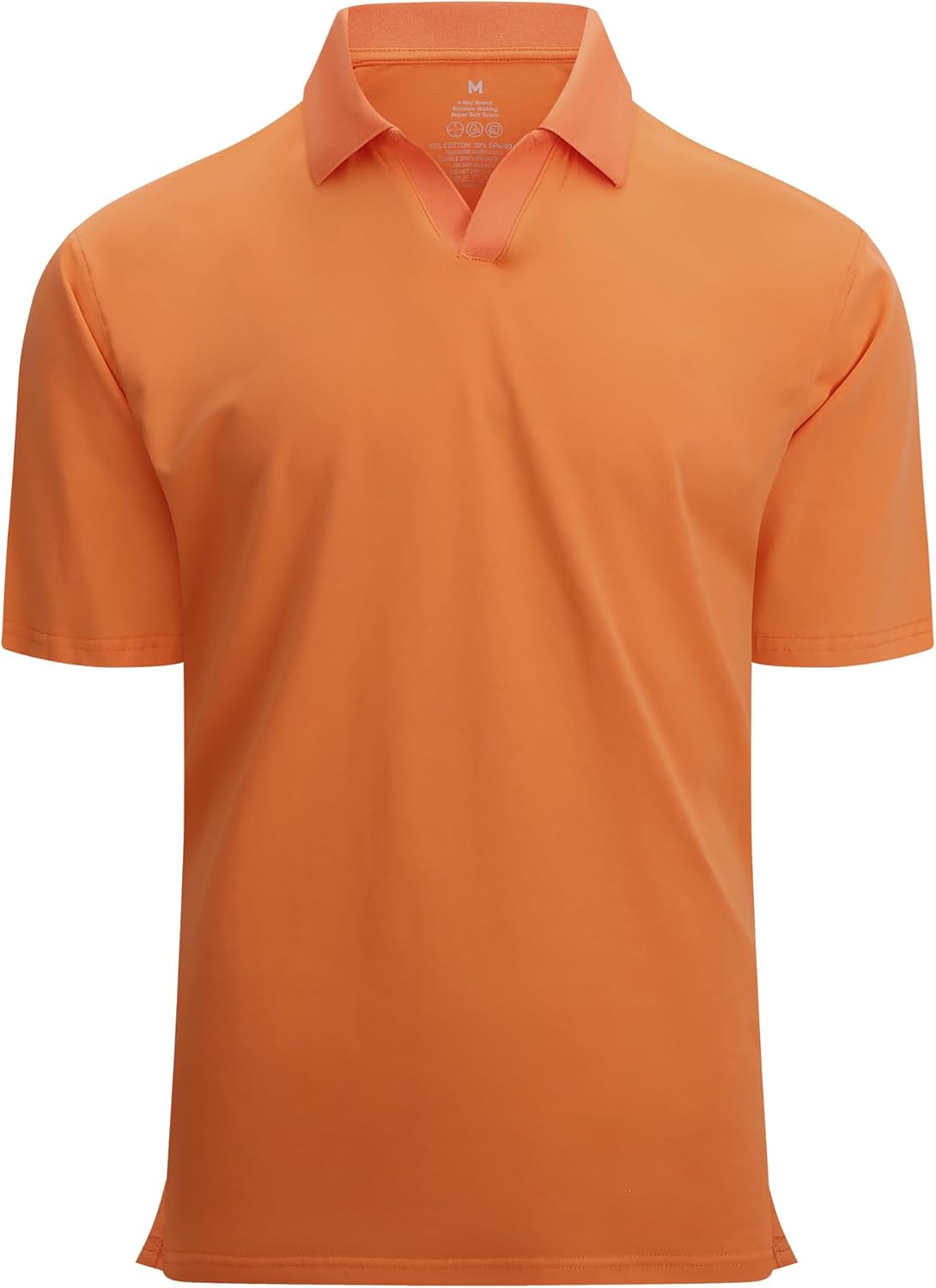 Alex Vando Mens Cotton Polo Shirts V-Neck Short Sleeve Casual Shirts for Men