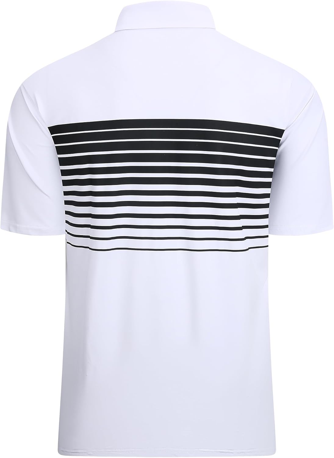 Alex Vando Mens Striped Golf Shirt Moisture Wicking Quick-dry Sports Polo Shirts