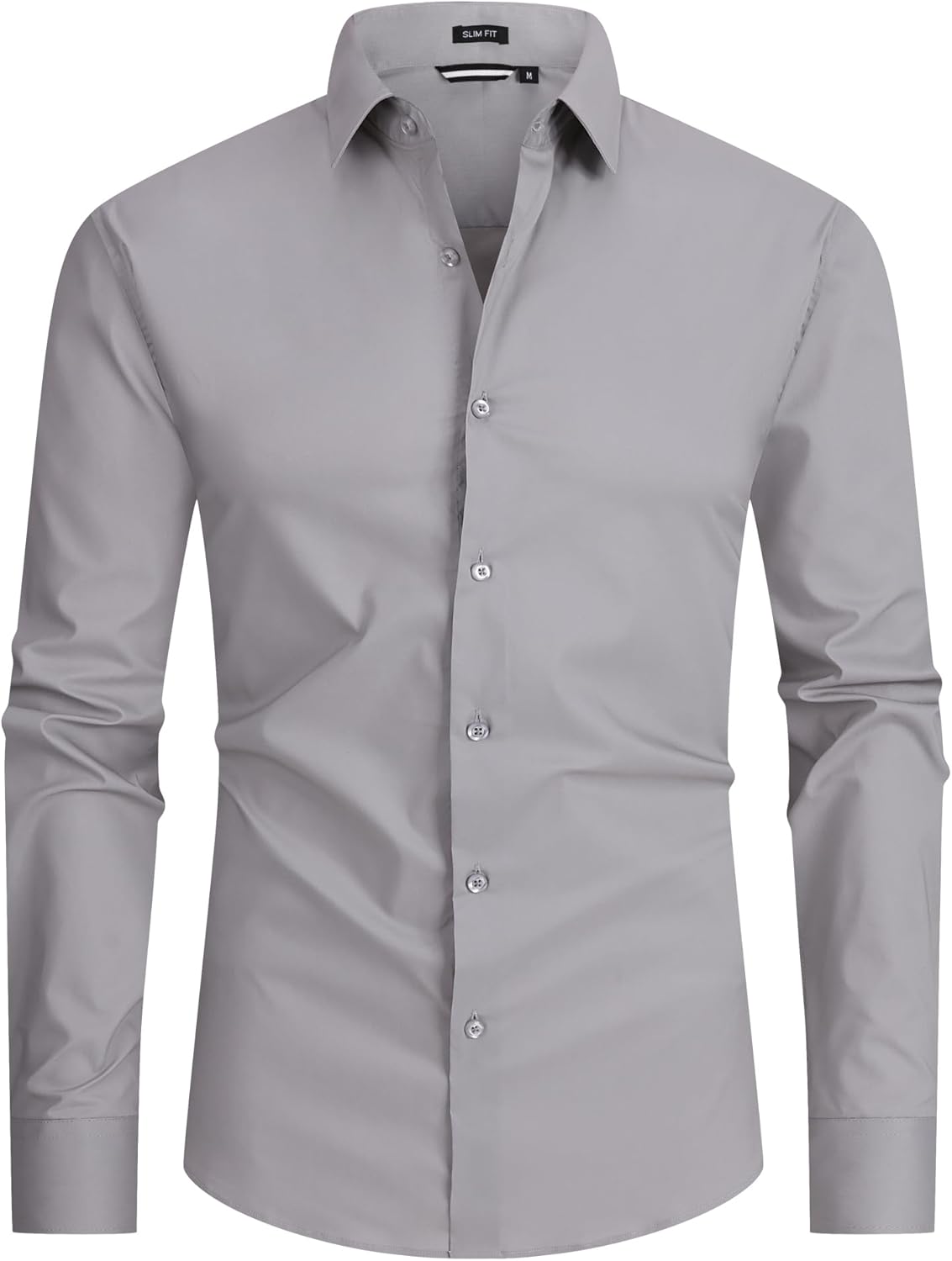Alex Vando Mens Dress Shirt Easy Care Slim Fit Long Sleeve Cotton Stretch Button Down Shirt