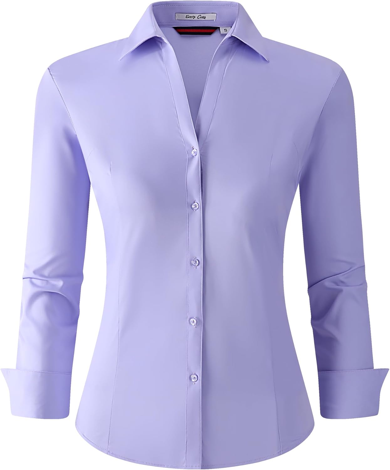 Alex Vando Womens Button Down Shirt Wrinkle Free Casual Long Sleeve Work Blouse Tops