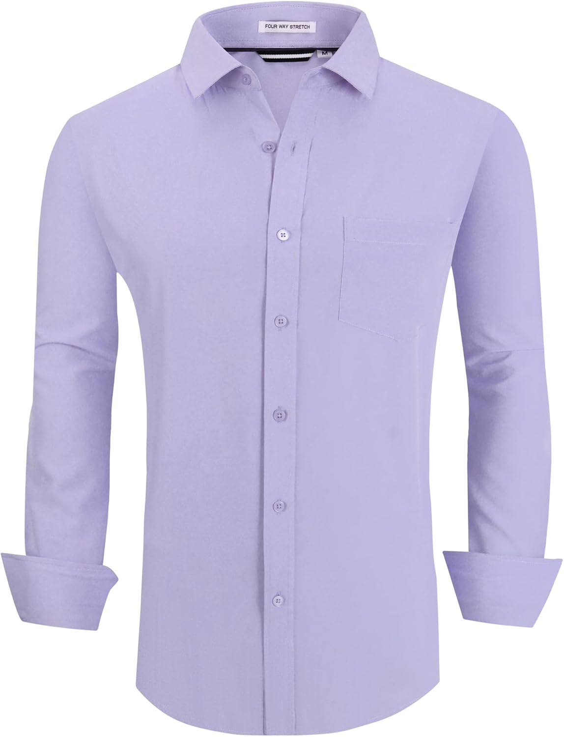 Alex Vando Mens Dress Shirts Regular Fit Long Sleeve Stretch Business Dress Shirts for Men