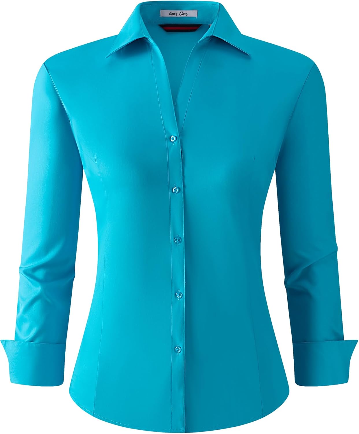 Alex Vando Womens Button Down Shirt Wrinkle Free Casual Long Sleeve Work Blouse Tops
