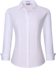 Alex Vando Womens Button Down Shirt Wrinkle Free Casual Long Sleeve Work Blouse Tops
