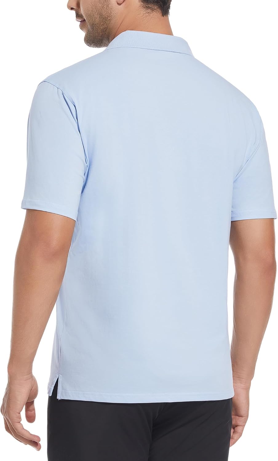 Alex Vando Mens Cotton Polo Shirts V-Neck Short Sleeve Casual Shirts for Men