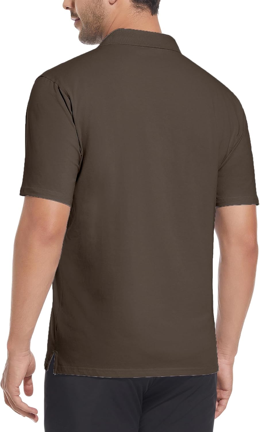 Alex Vando Mens Cotton Polo Shirts V-Neck Short Sleeve Casual Shirts for Men
