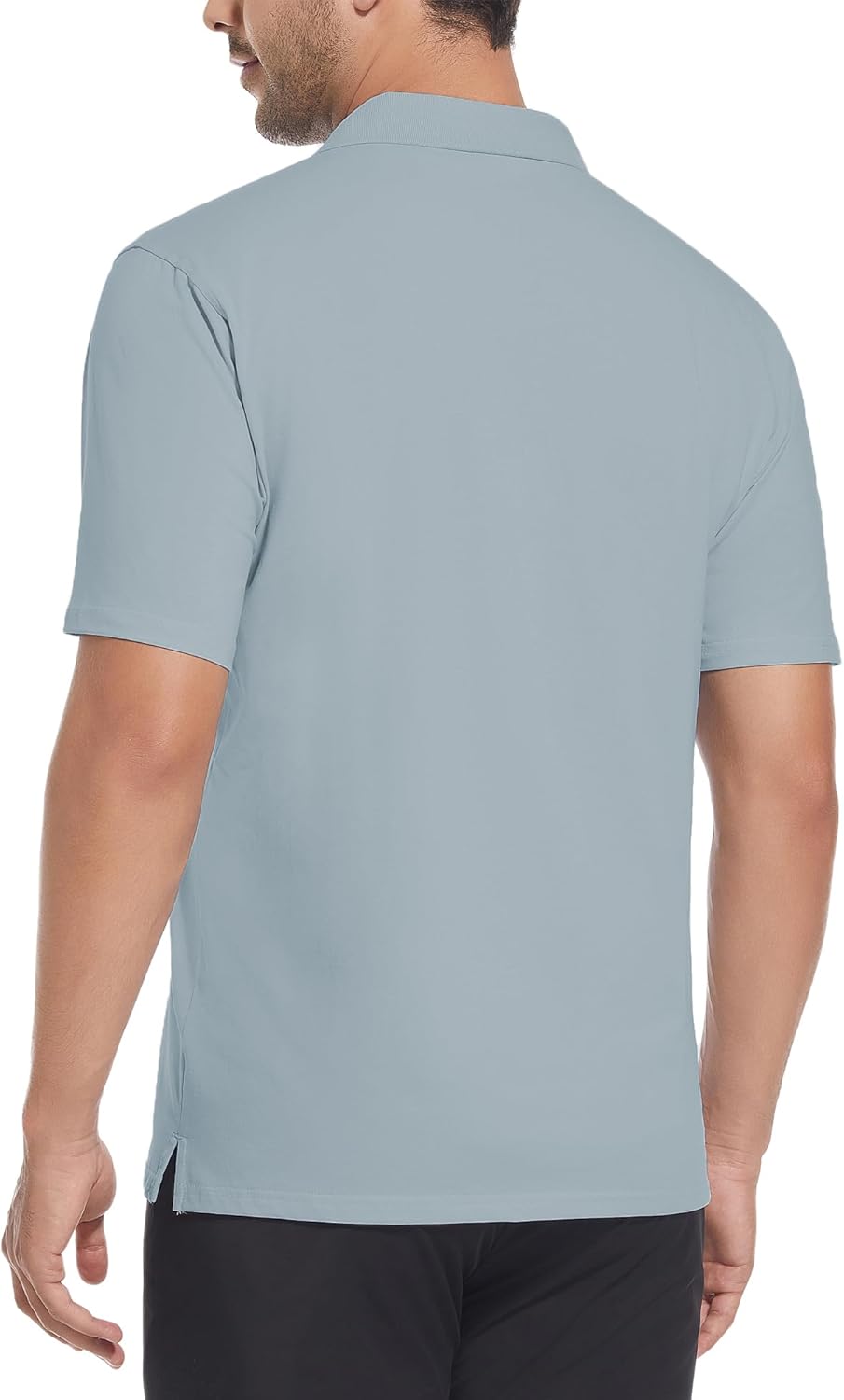 Alex Vando Mens Cotton Polo Shirts V-Neck Short Sleeve Casual Shirts for Men
