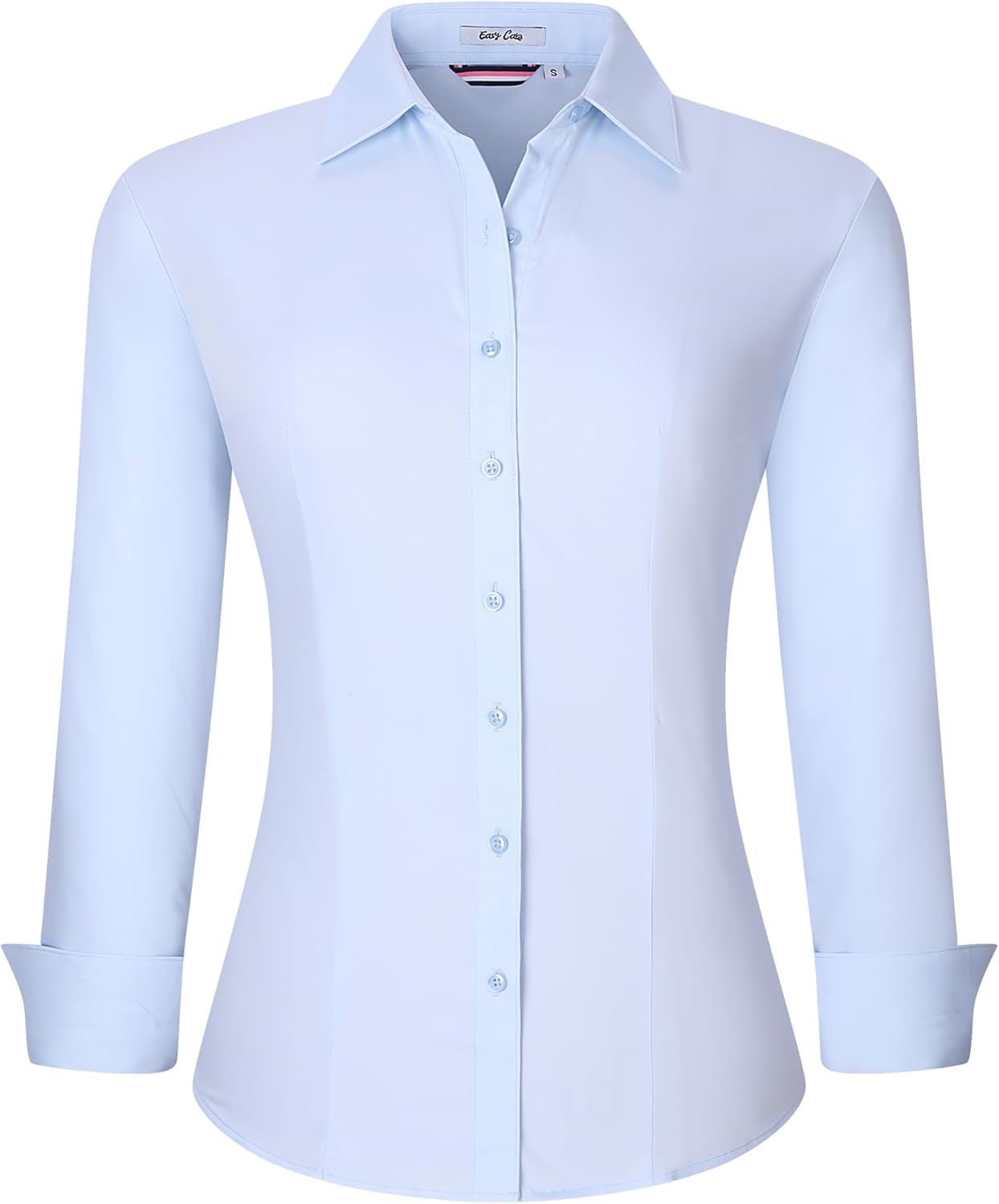 Alex Vando Womens Button Down Shirt Wrinkle Free Casual Long Sleeve Work Blouse Tops