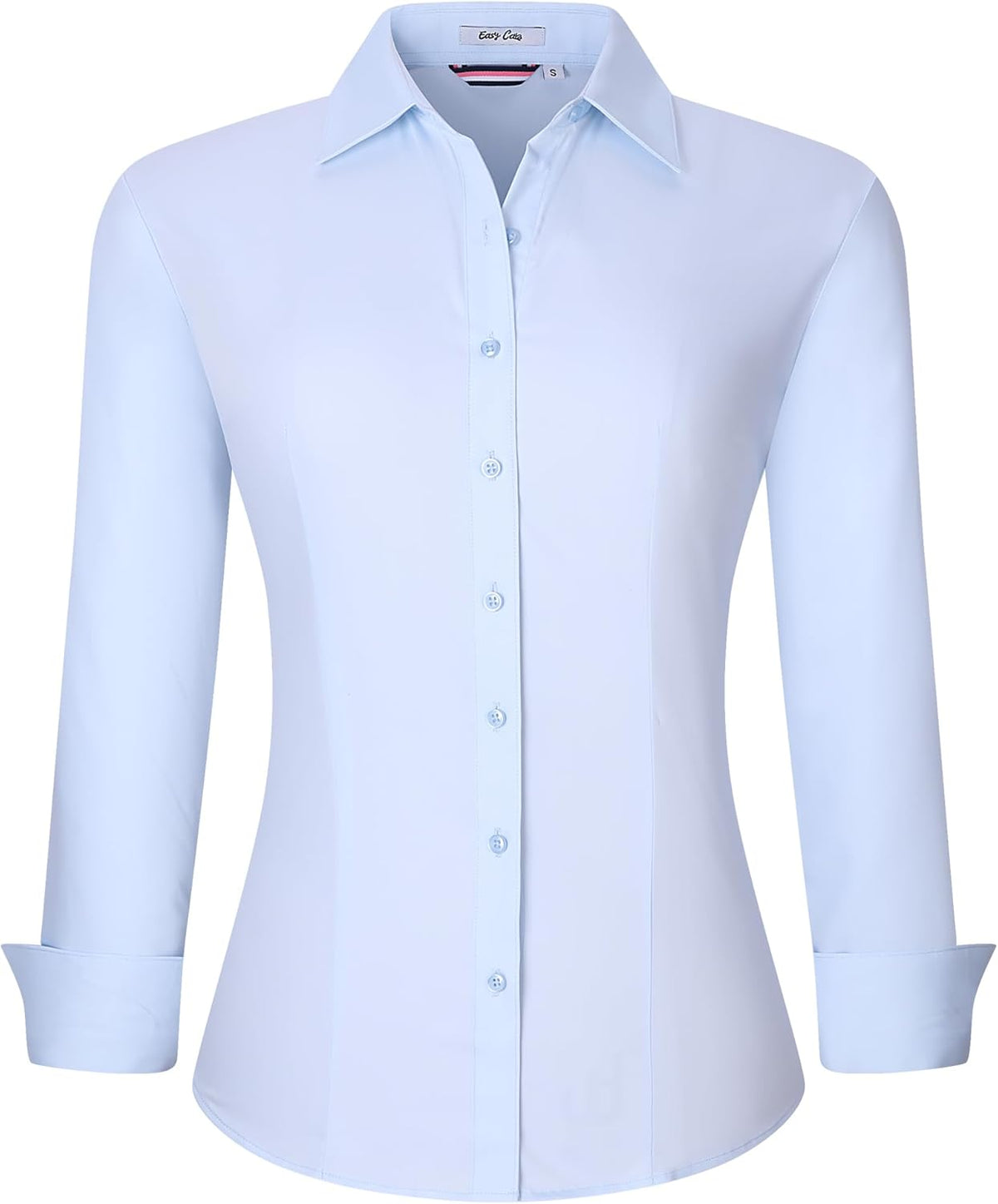 Alex Vando Womens Button Down Shirt Wrinkle Free Casual Long Sleeve Work Blouse Tops