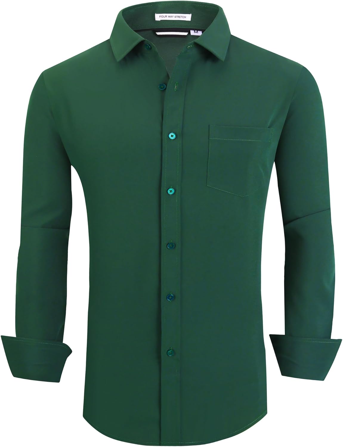 Alex Vando Mens Dress Shirts Regular Fit Long Sleeve Stretch Business Dress Shirts for Men
