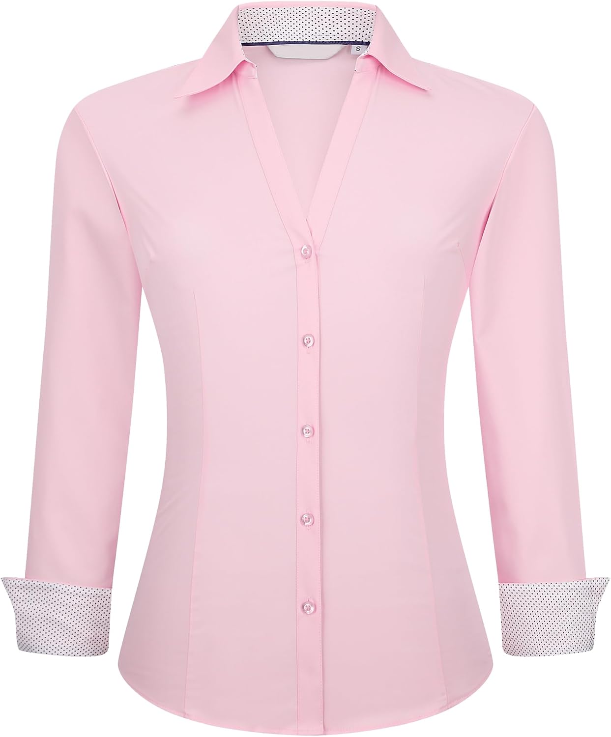 Alex Vando Womens Button Down Shirt Wrinkle Free Casual Long Sleeve Work Blouse Tops