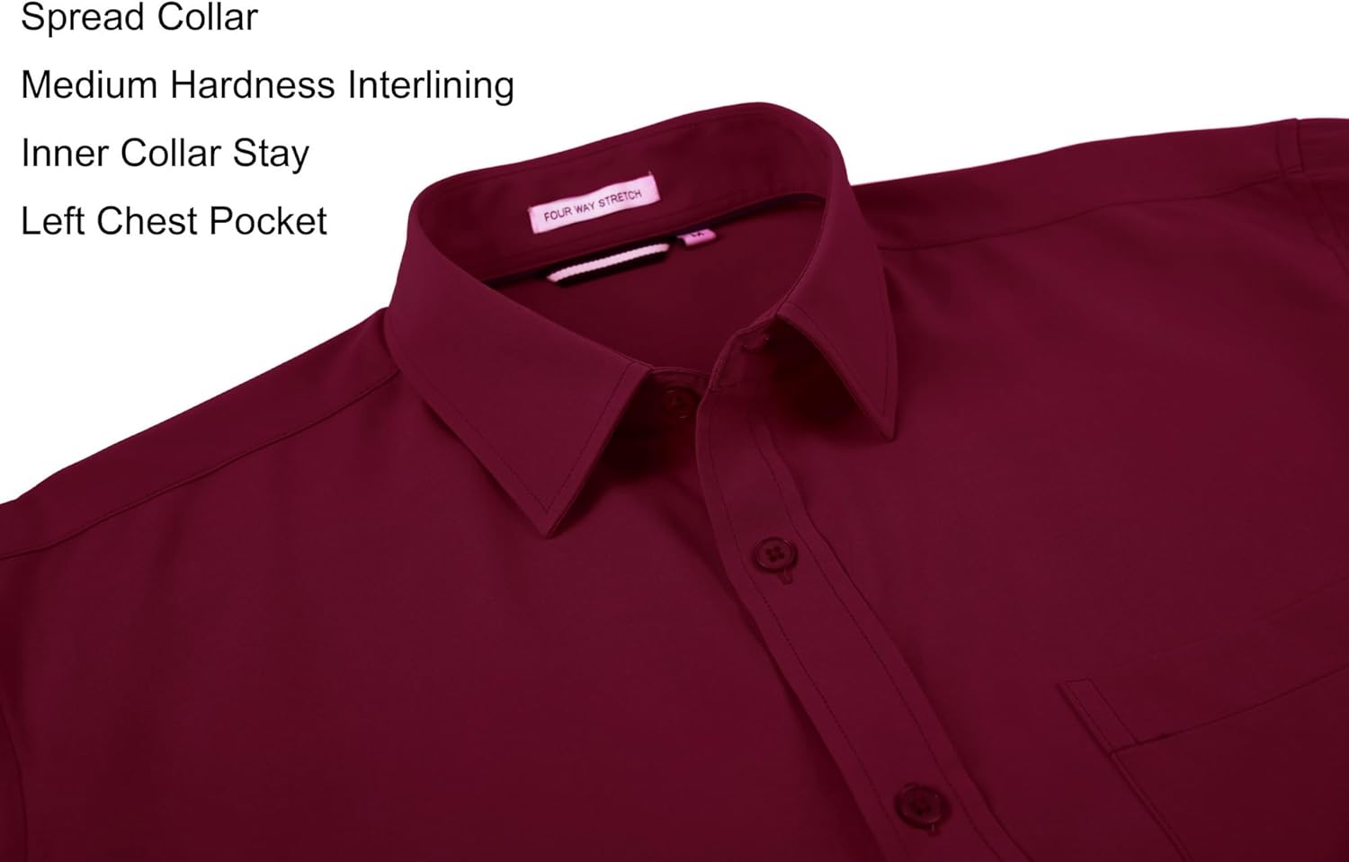 Alex Vando Mens Dress Shirts Regular Fit Long Sleeve Stretch Business Dress Shirts for Men