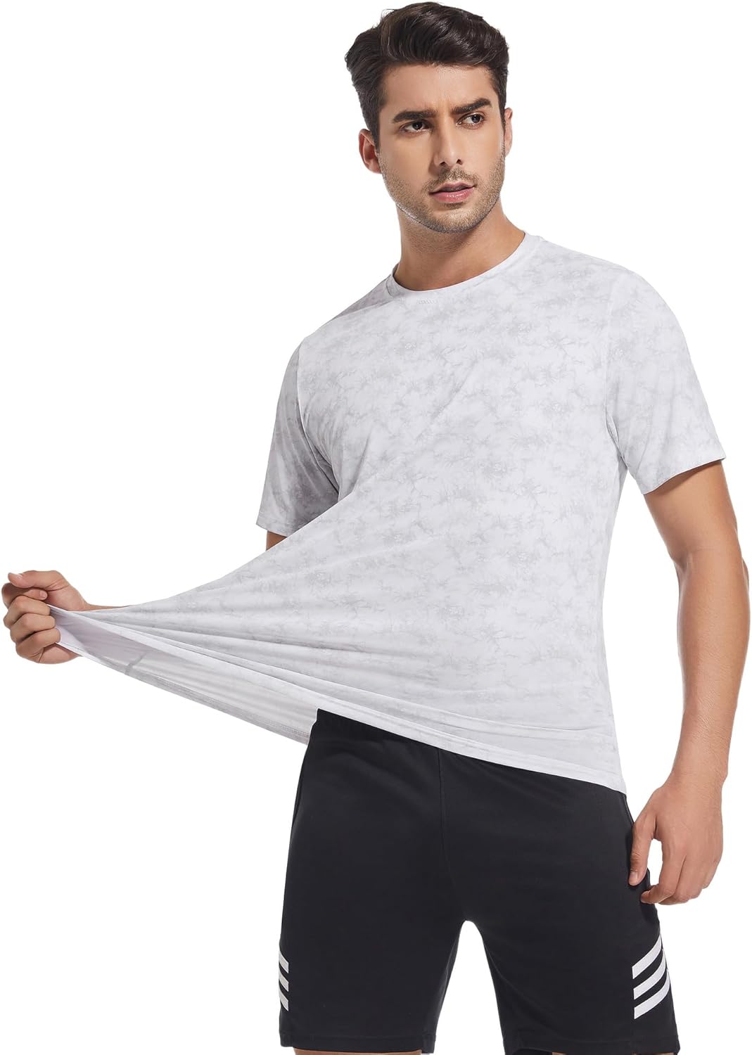 Alex Vando Men's Tie Dye Print Four-Way Stretch T-Shirt