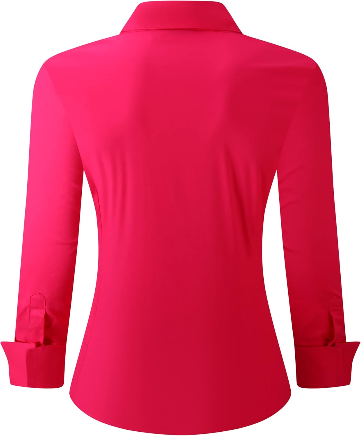 Alex Vando Womens Dress Shirts Wrinkle Free Regular Fit Long Sleeve Stretch Work Shirt