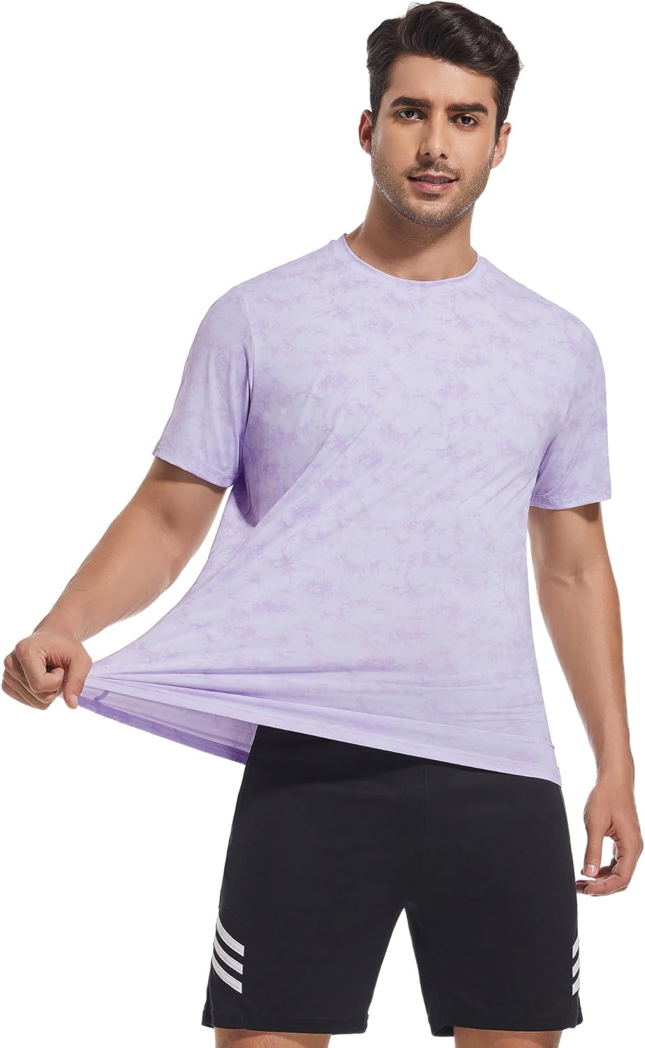Alex Vando Men's Tie Dye Print Four-Way Stretch T-Shirt