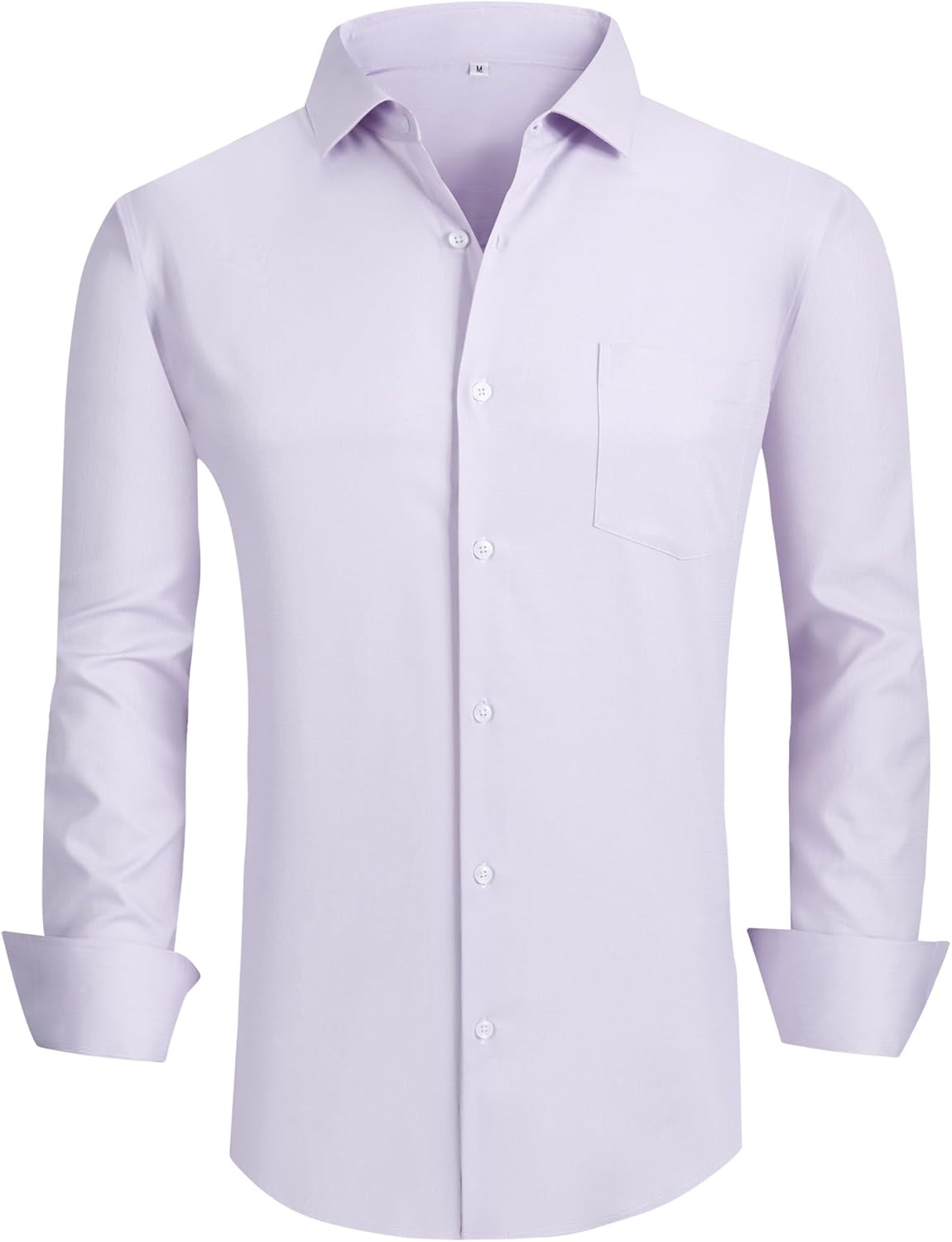 Alex Vando Mens Bamboo Dress Shirts Wrinkle Free Regular Fit Stretch Button Down Shirt