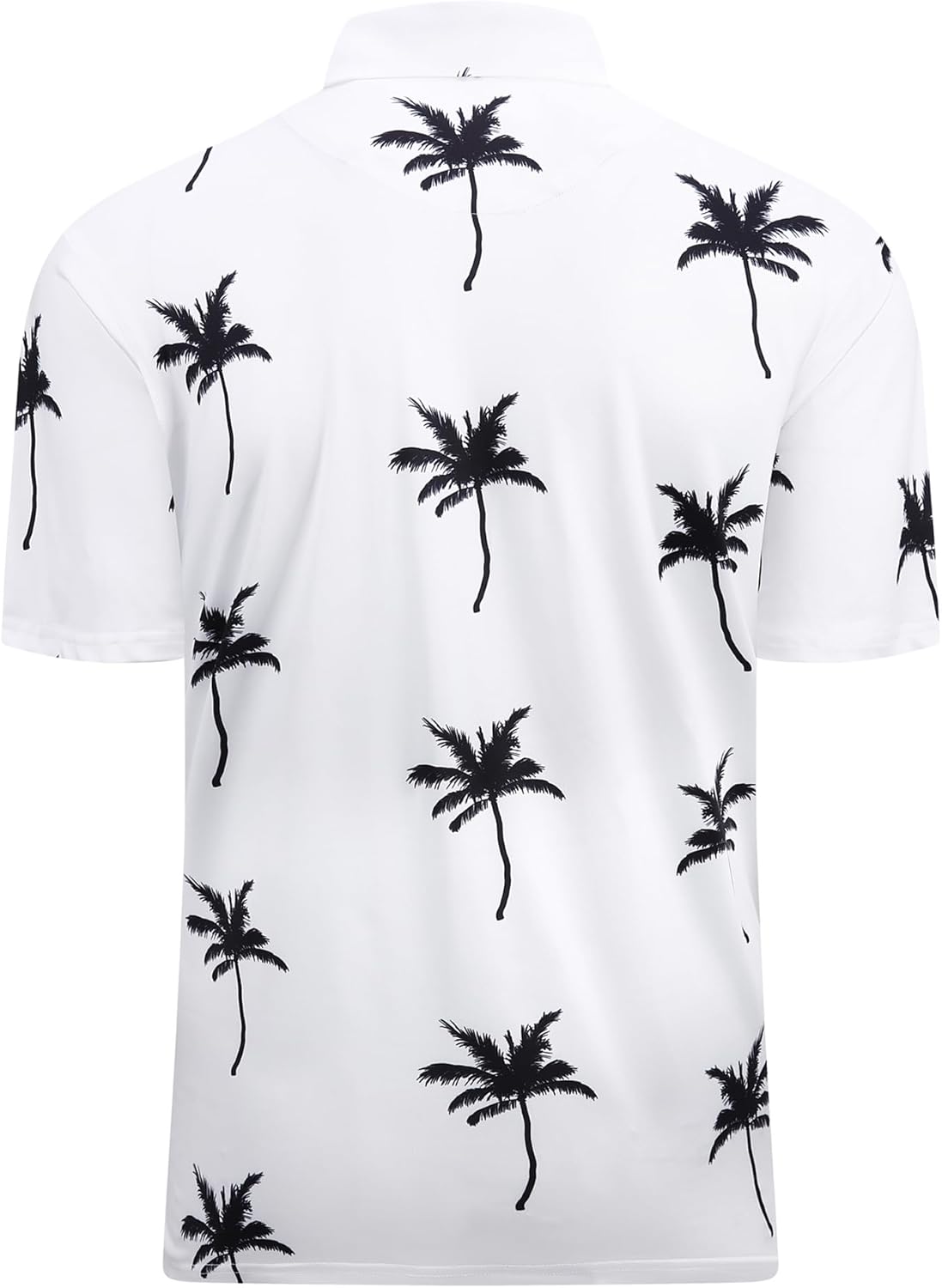 Alex Vando Mens Golf Shirt Moisture Wicking Quick-Dry Print Performance Polo Shirts for Men