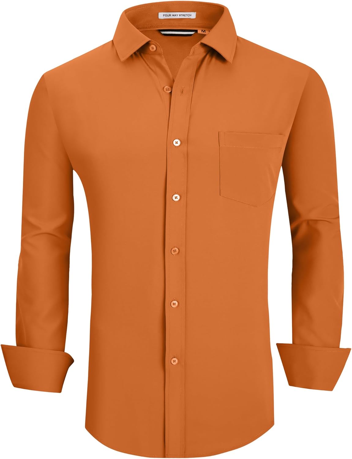 Alex Vando Mens Dress Shirts Regular Fit Long Sleeve Stretch Business Dress Shirts for Men