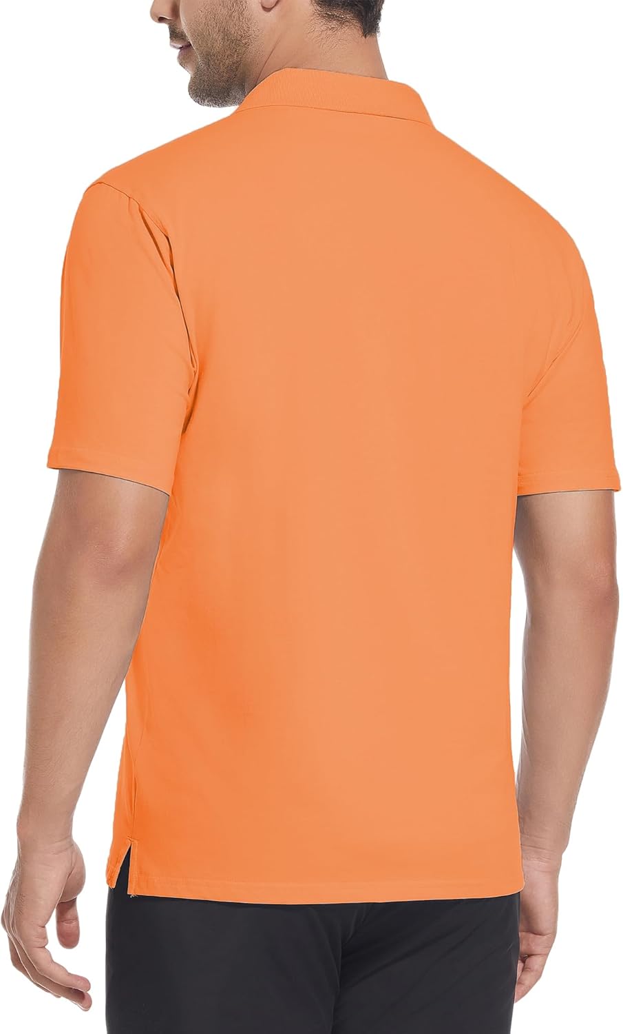 Alex Vando Mens Cotton Polo Shirts V-Neck Short Sleeve Casual Shirts for Men