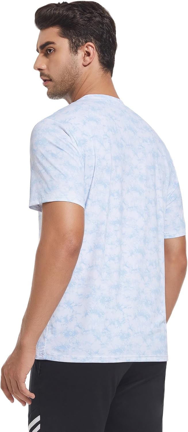 Alex Vando Men's Tie Dye Print Four-Way Stretch T-Shirt