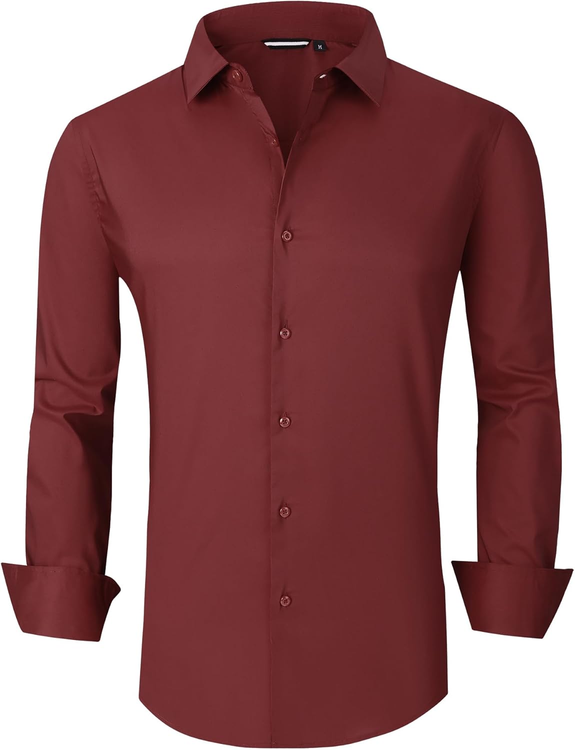 Alex Vando Mens Dress Shirt Wrinkle Free Regular Fit 4-Way Stretch Button Down Shirts