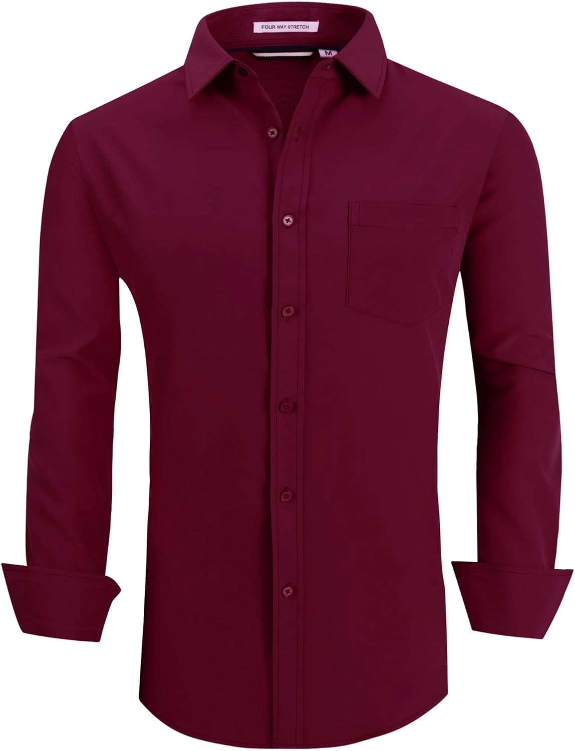 Alex Vando Mens Dress Shirts Regular Fit Long Sleeve Stretch Business Dress Shirts for Men