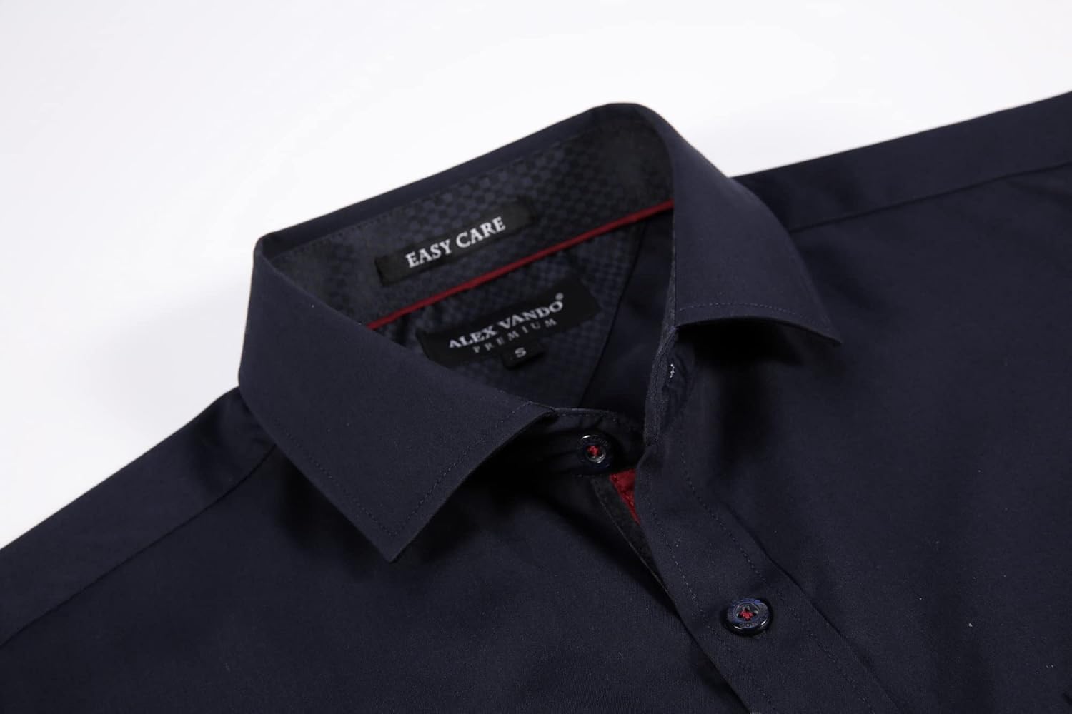 Alex Vando Mens Bamboo Dress Shirts Wrinkle Free Regular Fit Stretch Button Down Shirt