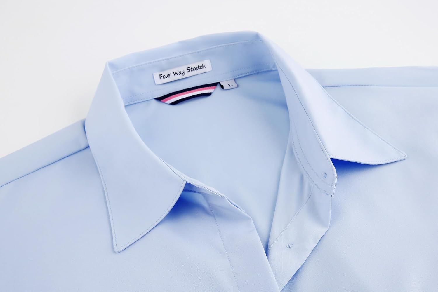 Alex Vando Womens Dress Shirts Wrinkle Free Regular Fit Long Sleeve Stretch Work Shirt