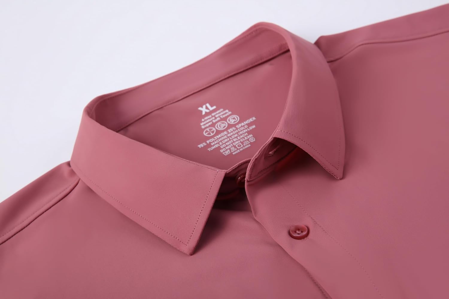 Alex Vando Mens Knitted Dress Shirts 8-Way Stretch Easy Care Solid Short Sleeve Shirt for Men