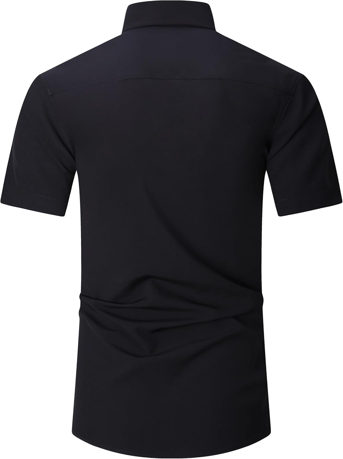 Alex Vando Mens Dress Shirts 4-Way Stretch Wrinkle Free Regular Fit Short Sleeve Men Button Down Shirt