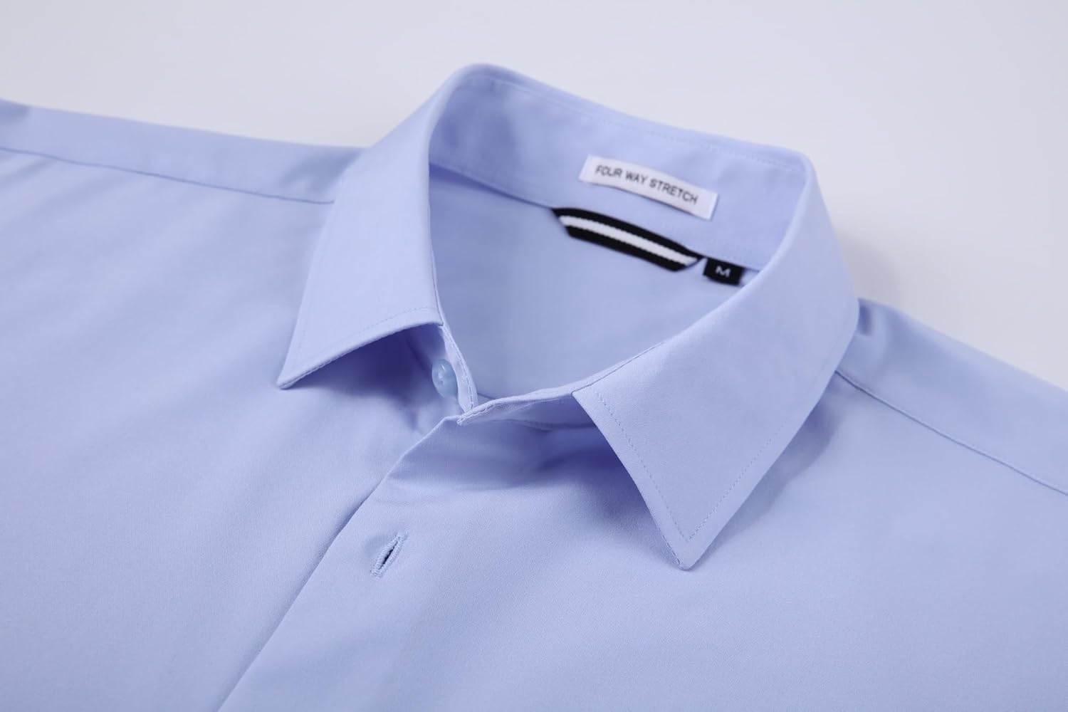 Alex Vando Mens Dress Shirts 4-Way Stretch Wrinkle Free Regular Fit Short Sleeve Men Button Down Shirt