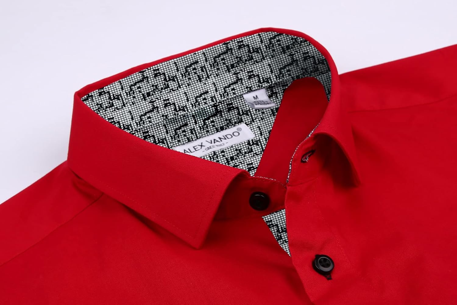 Alex Vando Mens Dress Shirts 4-Way Stretch Wrinkle Free Regular Fit Short Sleeve Men Button Down Shirt
