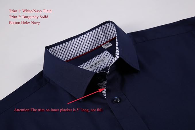 Alex Vando Mens Dress Shirts Regular Fit Long Sleeve Stretch Business Dress Shirts for Men
