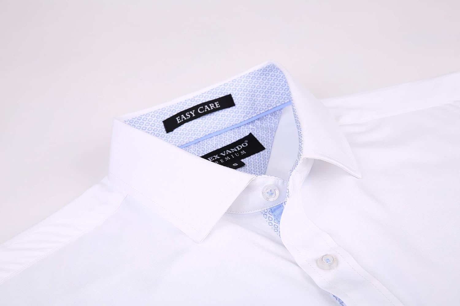 Alex Vando Mens Bamboo Dress Shirts Wrinkle Free Regular Fit Stretch Button Down Shirt