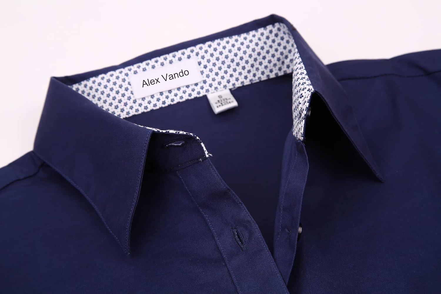 Alex Vando Womens Dress Shirts Wrinkle Free Regular Fit Long Sleeve Stretch Work Shirt