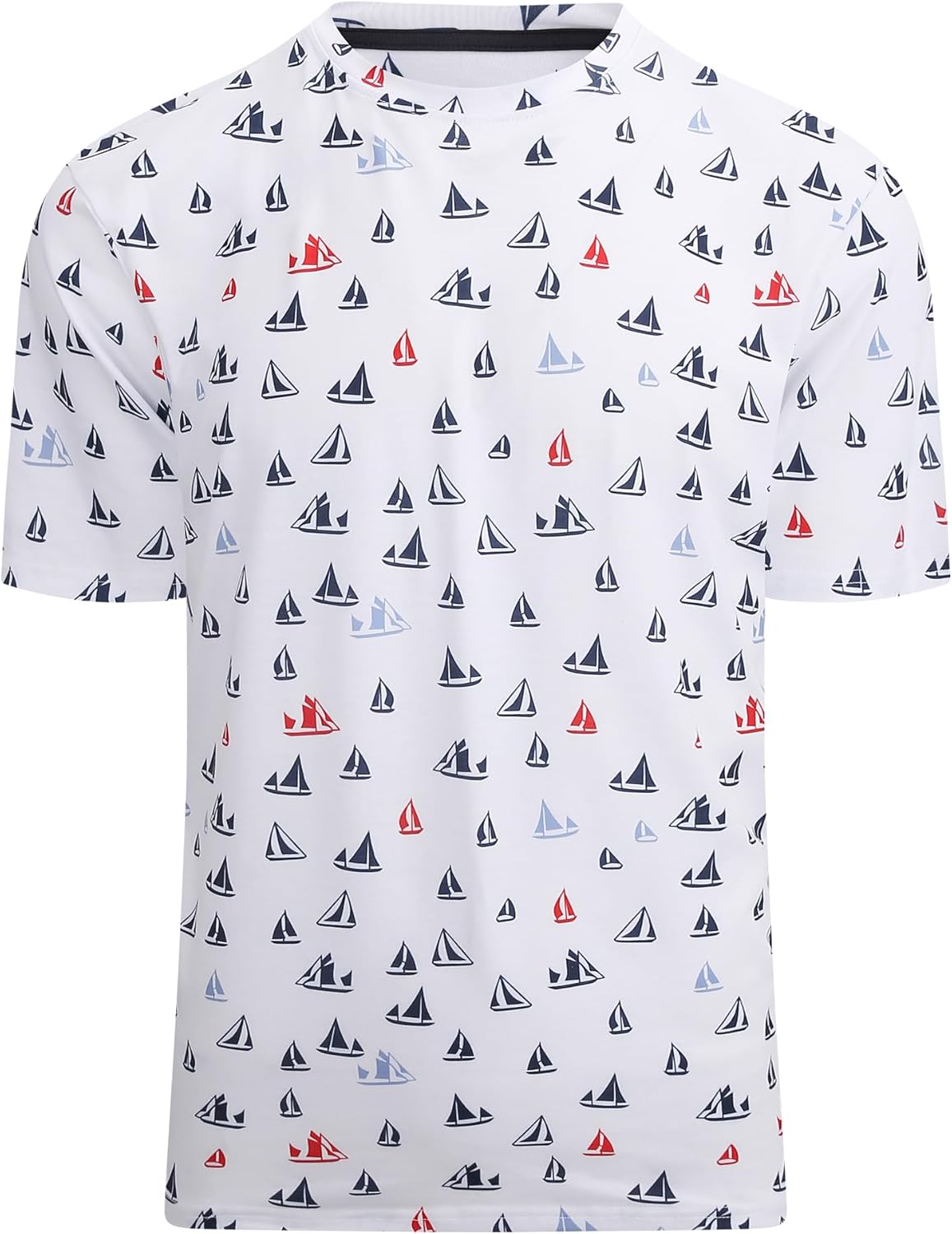 Alex Vando Mens Tie-Dye Printed 4-Way Stretch T-Shirts Short Sleeve Casual Shirt for Men