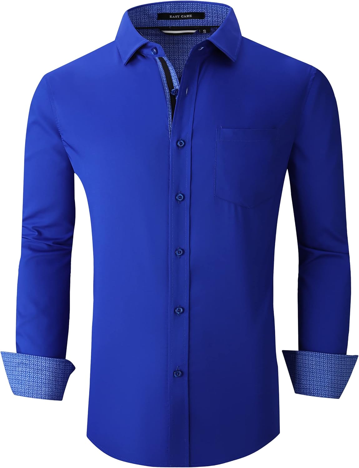 Alex Vando Mens Dress Shirts Wrinkle Free Regular Fit Stretch Rayon Bamboo Button Down Shirt