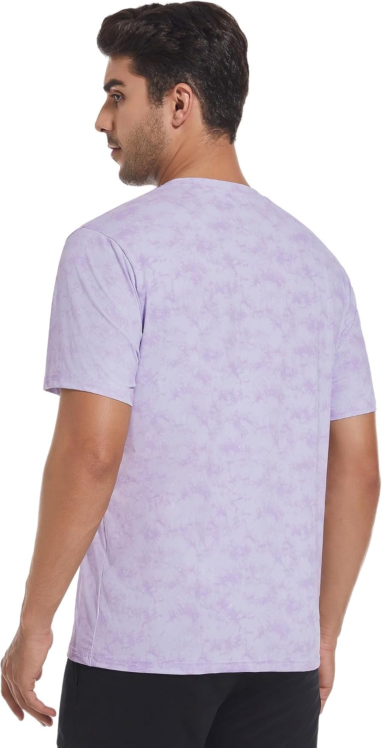 Alex Vando Men's Tie Dye Print Four-Way Stretch T-Shirt