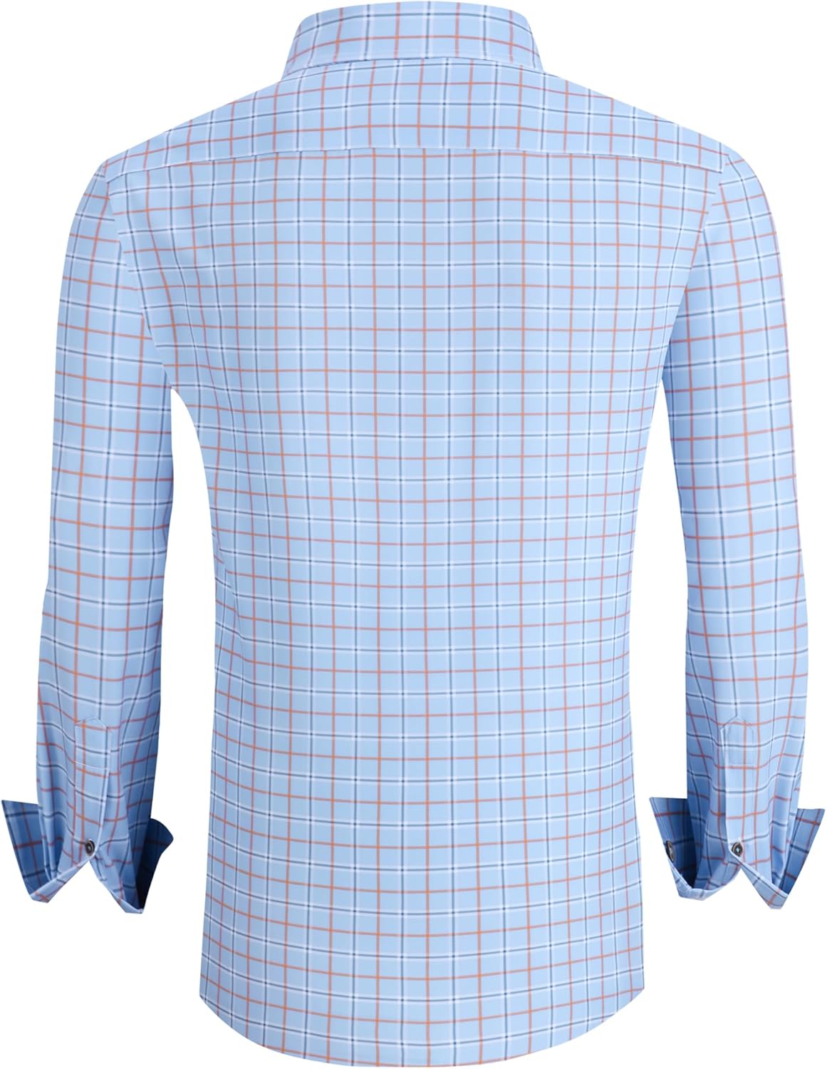 Alex Vando Mens Button Down Shirts Wrinkle Free 4-Way Stretch Print Business Casual Shirt
