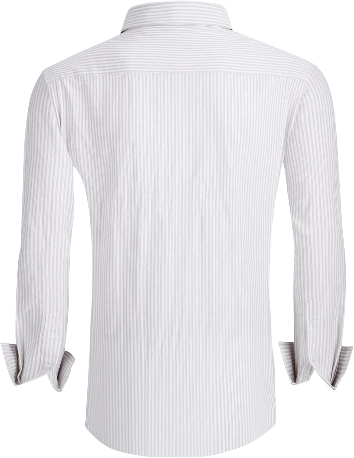 Alex Vando Mens Seersucker Dress Shirts Striped Business Casual Cotton Shirts for Men