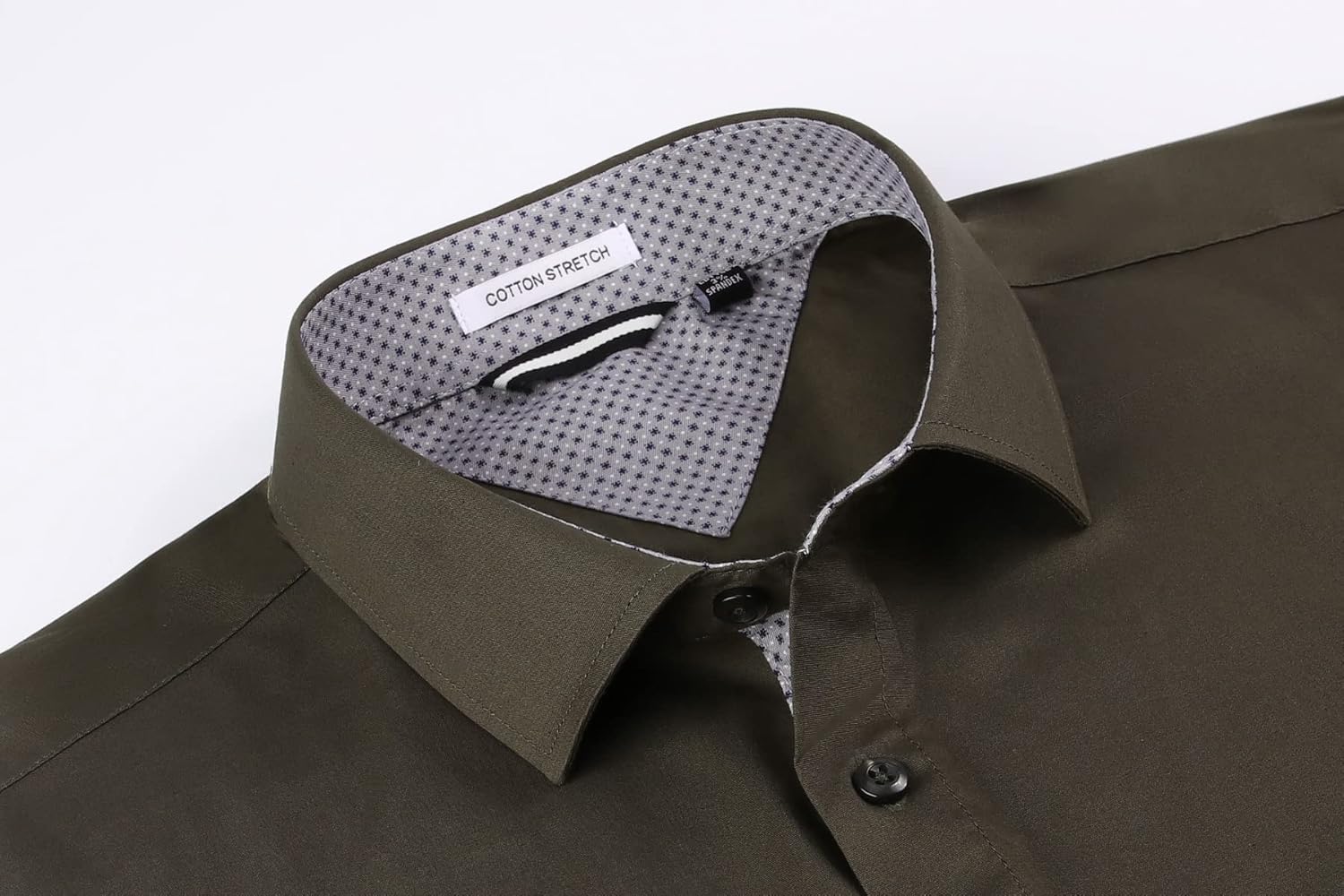 Alex Vando Mens Dress Shirts 4-Way Stretch Wrinkle Free Regular Fit Short Sleeve Men Button Down Shirt