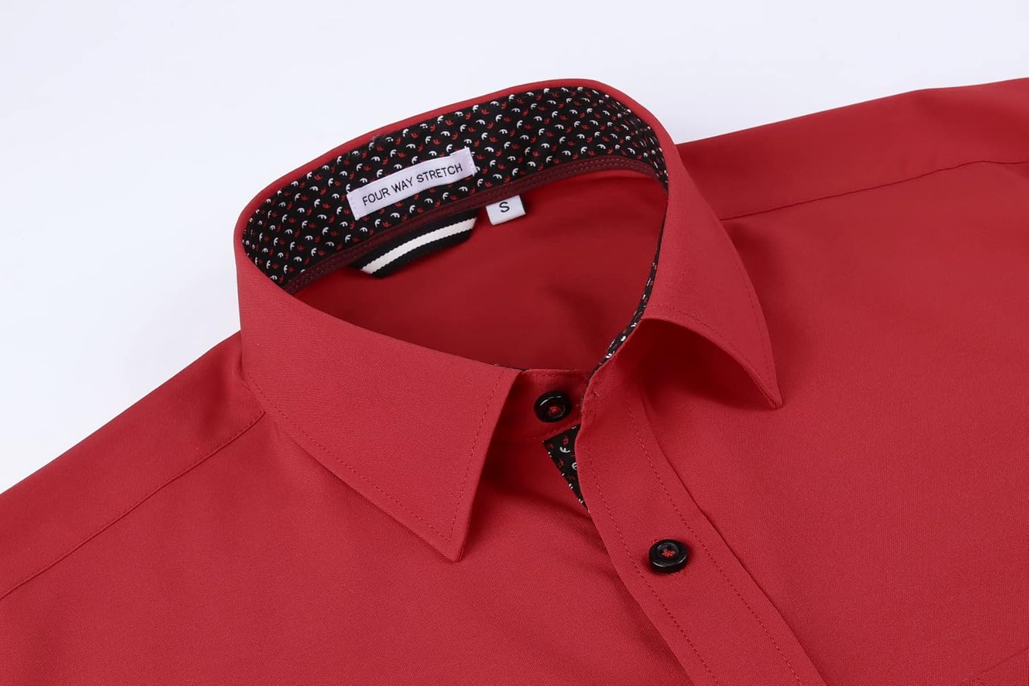 Alex Vando Mens Dress Shirt Wrinkle Free Regular Fit 4-Way Stretch Button Down Shirts