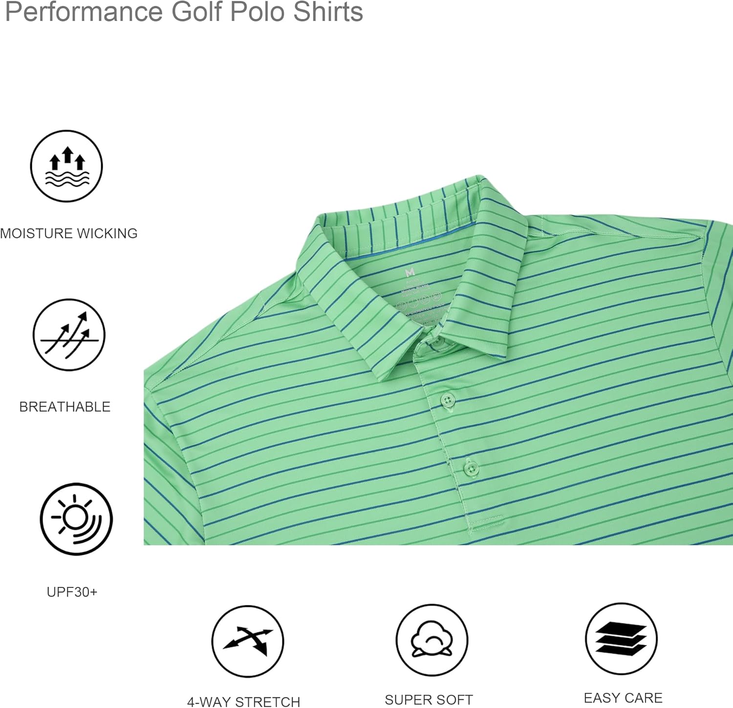 Alex Vando Men's Golf Shirt Quick Dry Polo Shirt