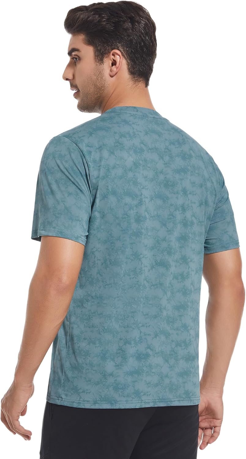 Alex Vando Men's Tie Dye Print Four-Way Stretch T-Shirt
